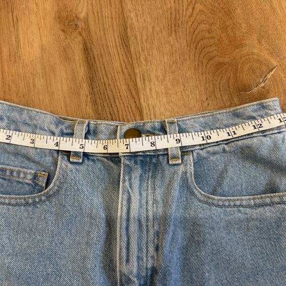 Vintage American Apparel High-Waisted Light Blue Denim Shorts Rolled Hem - Picture 7 of 7